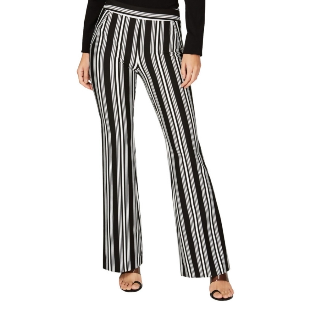 By And By Resort Nautical Beach Wide Leg Pants Woman XXL Striped Stretchy Nwt